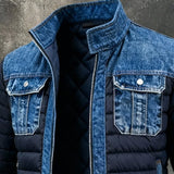 Lorenzo™ | Ανδρικό Κλασικό Διπλό Τζιν Μπουφάν