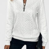 Marta - Απαλό πλεκτό πουλόβερ με φερμουάρ