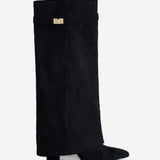 Lavista Μπότες από Σουέτ μέχρι το Γόνατο - Μαύρες