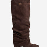 Μπότες Lavista από σουέτ μέχρι το γόνατο - Σκούρο καφέ