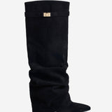 Botas de ante Lavista Slouchy hasta la rodilla - Negro