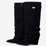 Botas de ante Lavista Slouchy hasta la rodilla - Negro