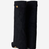 Lavista Μπότες από Σουέτ μέχρι το Γόνατο - Μαύρες