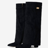 Lavista Μπότες από Σουέτ μέχρι το Γόνατο - Μαύρες