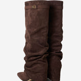 Μπότες Lavista από σουέτ μέχρι το γόνατο - Σκούρο καφέ