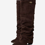 Μπότες Lavista από σουέτ μέχρι το γόνατο - Σκούρο καφέ