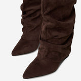 Μπότες Lavista από σουέτ μέχρι το γόνατο - Σκούρο καφέ