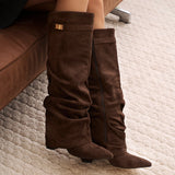 Μπότες Lavista από σουέτ μέχρι το γόνατο - Σκούρο καφέ