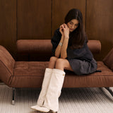 Ψηλές Μπότες Lavista Suede - Κρεμ