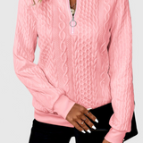 Marta - Απαλό πλεκτό πουλόβερ με φερμουάρ