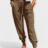 Feli - Pantalones de leopardo con piernas anchas