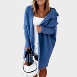 Marcela | Πλεκτή ζακέτα με κουκούλα και μεγάλο μέγεθος 