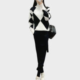 Mannu | Σετ από ελαφρύ mesh πουλόβερ και παντελόνι