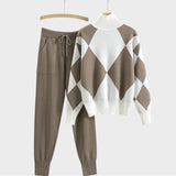 Mannu | Σετ από ελαφρύ mesh πουλόβερ και παντελόνι