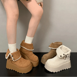 Irene | Μπότες πλατφόρμας με κομψή αγκράφα και ζεστή βελούδινη επένδυση