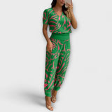 Irmelin - Conjunto elegante con blusa y pantalones