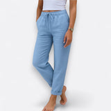 Sara | Ελαστικό παντελόνι από λινό υψηλής ποιότητας, αναπνεύσιμο