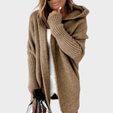 Marcela | Πλεκτή ζακέτα με κουκούλα και μεγάλο μέγεθος 