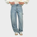 Valerie - Τζιν με φαρδιά μπατζάκια και διακριτική γυαλάδα