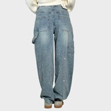 Valerie - Τζιν με φαρδιά μπατζάκια και διακριτική γυαλάδα