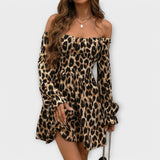 Vestido con estampado de leopardo encantador